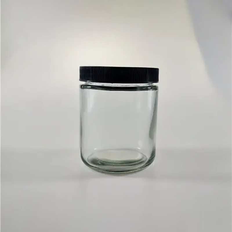MBK 8OZ Commercial Wide Mouth Clear Glass Candle Jar - Menbank