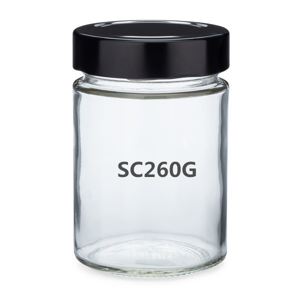 Half Pint Clear Round Storage Glass Jar with Twist Off Lid - LED Retail Packaging