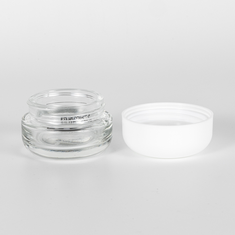 1oz Marijuana Glass Jar with Yellow Dome Cap
