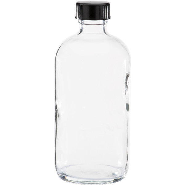 240ml Clear Glass Bottle with plastic screw lid - LED Packaging Solution