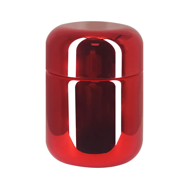 2oz/3g Luxury Shiny Electroplated Flower Jar with Dome Lid