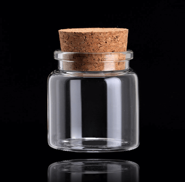 Well-designed Butter Jar Borosilicate Small Glass Bottle with Cork Stopper